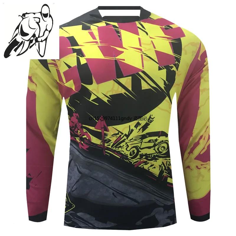 Motorcycle Mountain Bike Team Downhill Jersey MTB Offroad DH Cloth Bicycle Locomotive T Shirt Cross Country Mountain